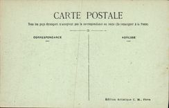 Panorama de París de la POSTAL de la VENDIMIA del puente Alejandro III y la explanada del Invalids