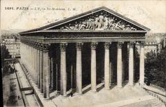 VINTAGE POSTCARD Paris the Church co. Madeleine