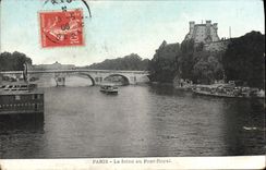 CPA Paris La Seine Au Pont Royal