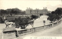 CPA Paris Le Jardin Du Luxembourg Lion