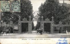 CPA Paris La Grille Du parc Monceau