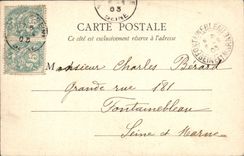 VINTAGE POSTCARD Paris the Bois de Boulogne In autumn Road and against alley of the large cascade