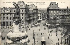 CPA Paris La Place De La Republique