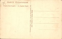 CPA Paris L'Eglise Saint Augustin Marchands de fleurs Petits Metiers