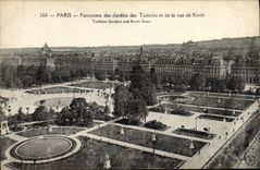 CPA Paris Panorama des Jardins des Tuileries et de la Rue de Rivoli