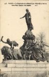 VINTAGE POSTCARD Paris the Triumph of the Republic Places Nation Lion