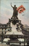 CPA Paris La Statue De La Republique lion