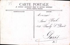 VINTAGE POSTCARD Paris Boulevard & Gate St Denis