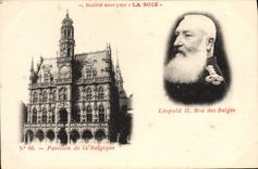 CPA Paris Pavillon de la Belgique Leopold II Roi des Belges