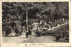 VINTAGE POSTCARD Vittel In the Park