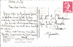 CPM Tarbes Statue Marechal Foch La gare place de Verdun Caserne Larrey