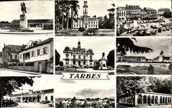 CPM Tarbes Statue de Marechal Foch Le Museum Place de Verdun