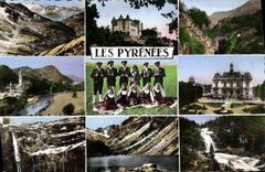 MODERN CARD the Pyrenees Road of Tourmalet the castle the basilica Heavy Napoleon Bridge