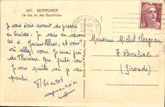 VINTAGE POSTCARD Gerarmdmer the Lake Seen of Gouttridos