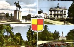 MODERN CARD Tarbes Rules of the Foch Marshal the town hall Allee from the Palm trees Massey Park the museum