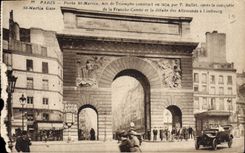 VINTAGE POSTCARD Paris Carries St Martin Arc de Triomphe