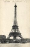 VINTAGE POSTCARD Paris the Eiffel Tower and the Seine
