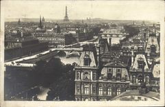 CPA Paris Vue Des Sept Ponts Tour Eiffel
