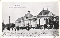 VINTAGE POSTCARD Paris the Petit Palais Elyees Fields