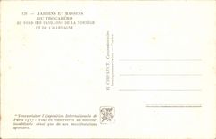 CPA Paris Exposition internationale 1937 Jardins et bassins du Trocadero Pavillons de la Norvege et de l'Allemagne 