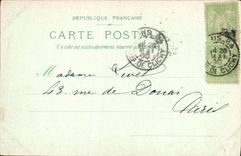 VINTAGE POSTCARD Paris World Fair of 1900 the Paris old man large Chatelet