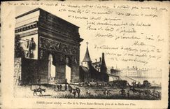 CPA Paris Vue de la Porte Saint Bernard Prise de la Halle Aux Vins 