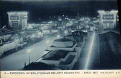 CPA Paris Exposition Internationale Des Arts Decoratifs 1925 Vue de nuit 