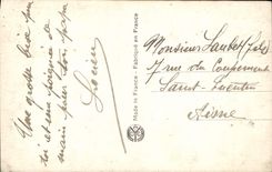 Artes decorativos de París de la POSTAL de la VENDIMIA el palacio grande visto de noche