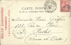 VINTAGE POSTCARD Paris the Paris old man the street of the rampart