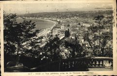 Opinión de la POSTAL de la VENDIMIA Niza tomada de la terraza del castillo