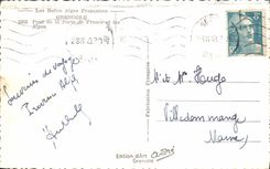 POSTAL MODERNA puente de Grenoble de la puerta de Francia y de las montan@as