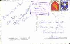 POSTAL MODERNA alrededores de la catarata de Annecy de confiar en el castillo de Montrottier