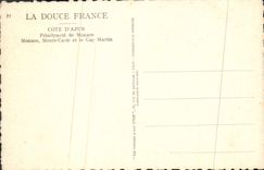 CPA Principaute de Monaco Monte Carlo et le Cap Martin