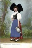 VINTAGE POSTCARD Alsatian Costume Woman Folklore