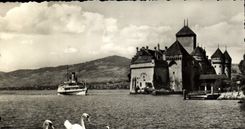 CPM Annecy Bateau Cygnes
