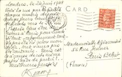 Un regente más bajo de la calle de Londres de la POSTAL de la VENDIMIA