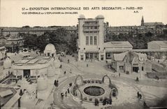 CPA Paris Exposition Internationale des Arts Decoratifs 1925 Vue generale sur l'esplanade des Invalides