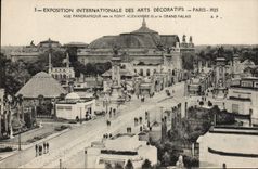 CPA Paris Exposition Internationale des Arts Decoratifs 1925 Vue panoramique vers le Pont Alexandre III et Grand Palais