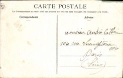 Estación de tren de París de la POSTAL de la VENDIMIA de Orleans Quay D Orsay