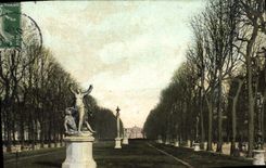 VINTAGE POSTCARD Paris Avenue of the Luxembourg observatory