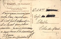 CPA Paris En Flanant Perspective sur le jardin des Tuileries et l'Arc de Triomphe 