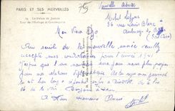 VINTAGE POSTCARD Paris And Its Wonders caretaker's lodge and law courts Tower of the clock