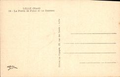 VINTAGE POSTCARD Lille the door of Paris and the belfry