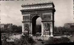 POSTAL MODERNA París el lugar de Etoile Arc de Triomphe