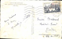 POSTAL MODERNA París y sus maravillas el lugar y Arc de Triomphe de Etoile