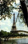 MODERN CARD Paris the Eiffel Tower and the Seine