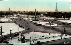 CPM Paris Place de la Concorde Tour Eiffel