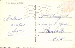 POSTAL MODERNA para recordar de París