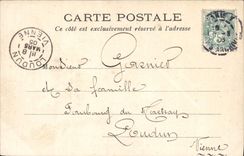 La POSTAL París de la VENDIMIA coloca la torre Eiffel Obelisque de la armonía