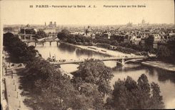 CPA Paris Panorama sur la Seine 